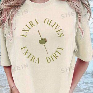 Short-Sleeved Tee With Letter And Drink Print And Round Neckline DIRTY DIRTY DIR